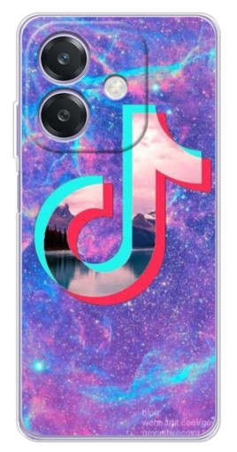 Чехол с картинкой "ТикТок мраморный" для OPPO A3x