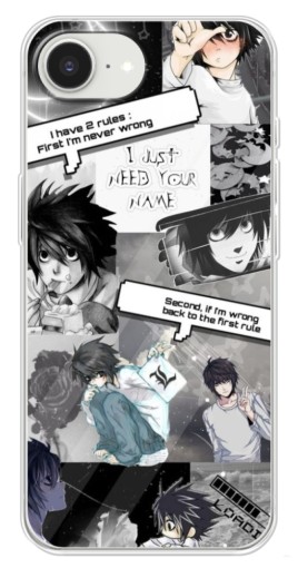 Чехол с принтом "L - Death note" для iPhone 16е