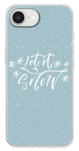 Силиконовый чехол с изображением "Let it Snow" для iPhone 16е