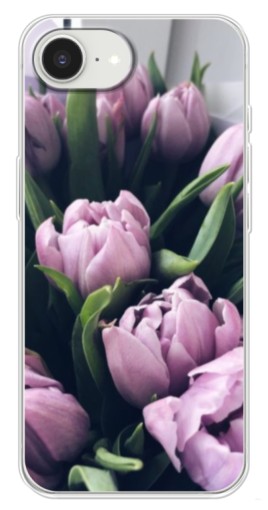 Чехол с картинкой "Сиреневые тюльпаны" для iPhone 16е