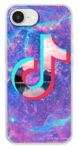 Силиконовый чехол с изображением "ТикТок мраморный" для iPhone 16е
