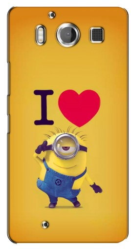 Силиконовый чехол с изображением «I Love Minion» для Microsoft Lumia 950