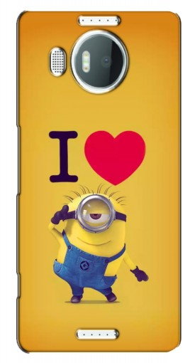 Чехол с картинкой «I Love Minion» для Microsoft Lumia 950 XL