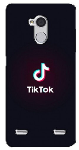 Силиконовый чехол с изображением «TikTok темный» для ZTE Blade V7 Lite