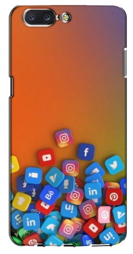 Чехол с картинкой «Иконки соц сетей» для OnePlus 5
