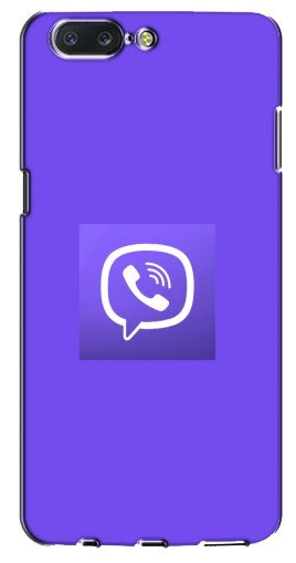 Силиконовый чехол с изображением «Лого Viber» для OnePlus 5