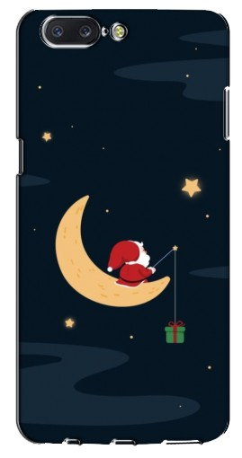 Чехол с печатью «Санта на луне»  для OnePlus 5