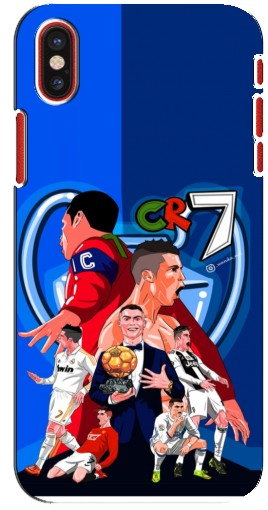 Силиконовый чехол с изображением «CR7» для iPhone X