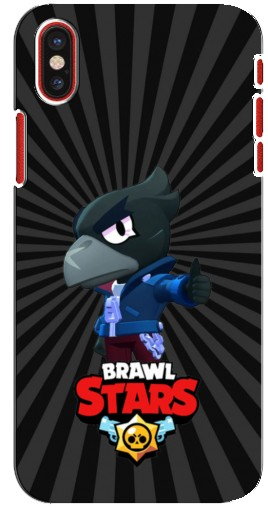 Силиконовый чехол с изображением «Crow Brawl Stars» для iPhone X