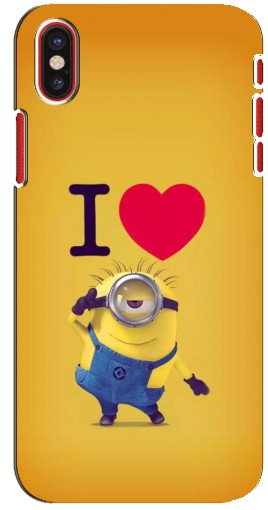 Чехол с печатью «I Love Minion»  для iPhone X