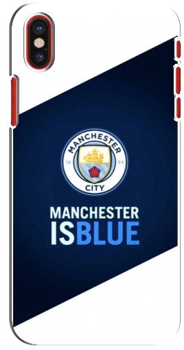 Силиконовый чехол с изображением «Manchester is Blue» для iPhone X