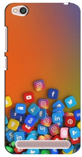 Чехол с печатью «Иконки соц сетей»  для Xiaomi Redmi 5A