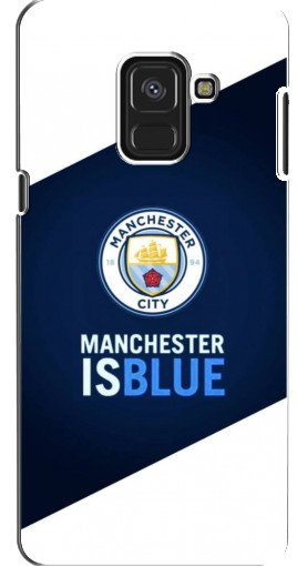 Силиконовый чехол с изображением «Manchester is Blue» для Samsung A8, A8 2018, A530F