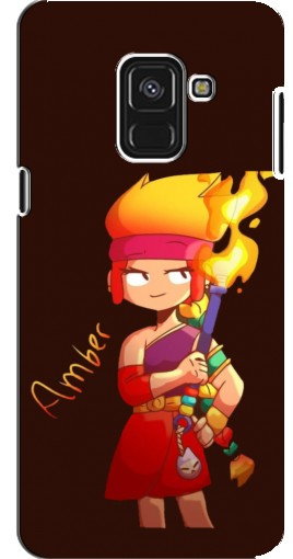 Силиконовый чехол с изображением «Amber с факелом» для Samsung A8 Plus, A8 Plus 2018, A730F