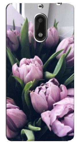 Чехол с печатью «Сиреневые тюльпаны»  для Nokia 6