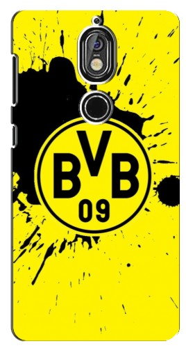 Силиконовый чехол с изображением «Красочный лого BVB» для Nokia 7