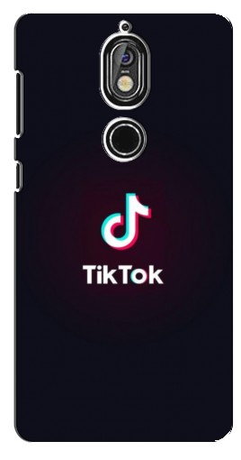 Силиконовый чехол с изображением «TikTok темный» для Nokia 7