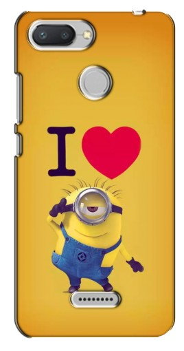 Чехол с картинкой «I Love Minion» для Xiaomi Redmi 6