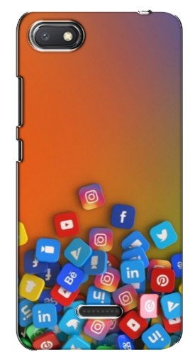 Чехол с принтом «Иконки соц сетей» для Xiaomi Redmi 6A