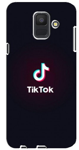 Силиконовый чехол с изображением «TikTok темный» для Samsung Galaxy A6 2018, A600F