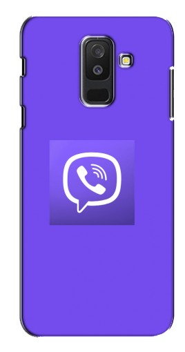 Силиконовый чехол с изображением «Лого Viber» для Samsung Galaxy A6 Plus 2018 (A6 Plus 2018, A605)