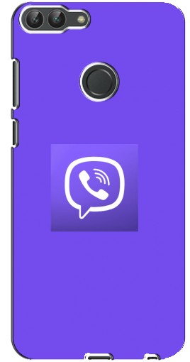 Чехол с картинкой «Лого Viber» для Huawei P Smart, Enjoy 7s, FIG-LA1