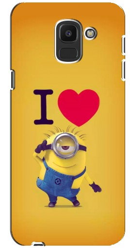 Силиконовый чехол с изображением «I Love Minion» для Samsung Galaxy J6 2018, J600F