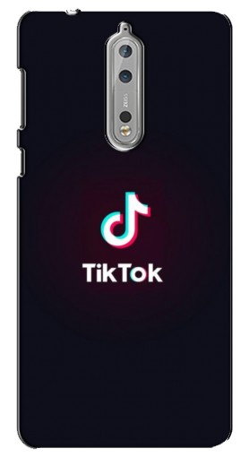 Силиконовый чехол с изображением «TikTok темный» для Nokia 8