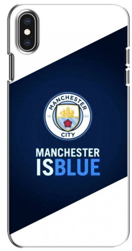 Чехол с принтом «Manchester is Blue» для iPhone Xs