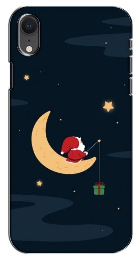 Чехол с картинкой «Санта на луне» для iPhone Xr