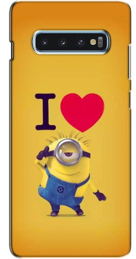 Чехол с печатью «I Love Minion»  для Samsung s10 Plus