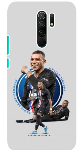 Силиконовый чехол с изображением «Kylian Mbappe» для Xiaomi Redmi 9